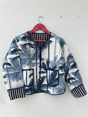 Handmade Cotton Quilted Jacket, Quilted Coat, Lightweight Jacket, Casual Outerwear, Unique Gift