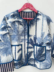 Handmade Cotton Quilted Jacket, Quilted Coat, Lightweight Jacket, Casual Outerwear, Unique Gift