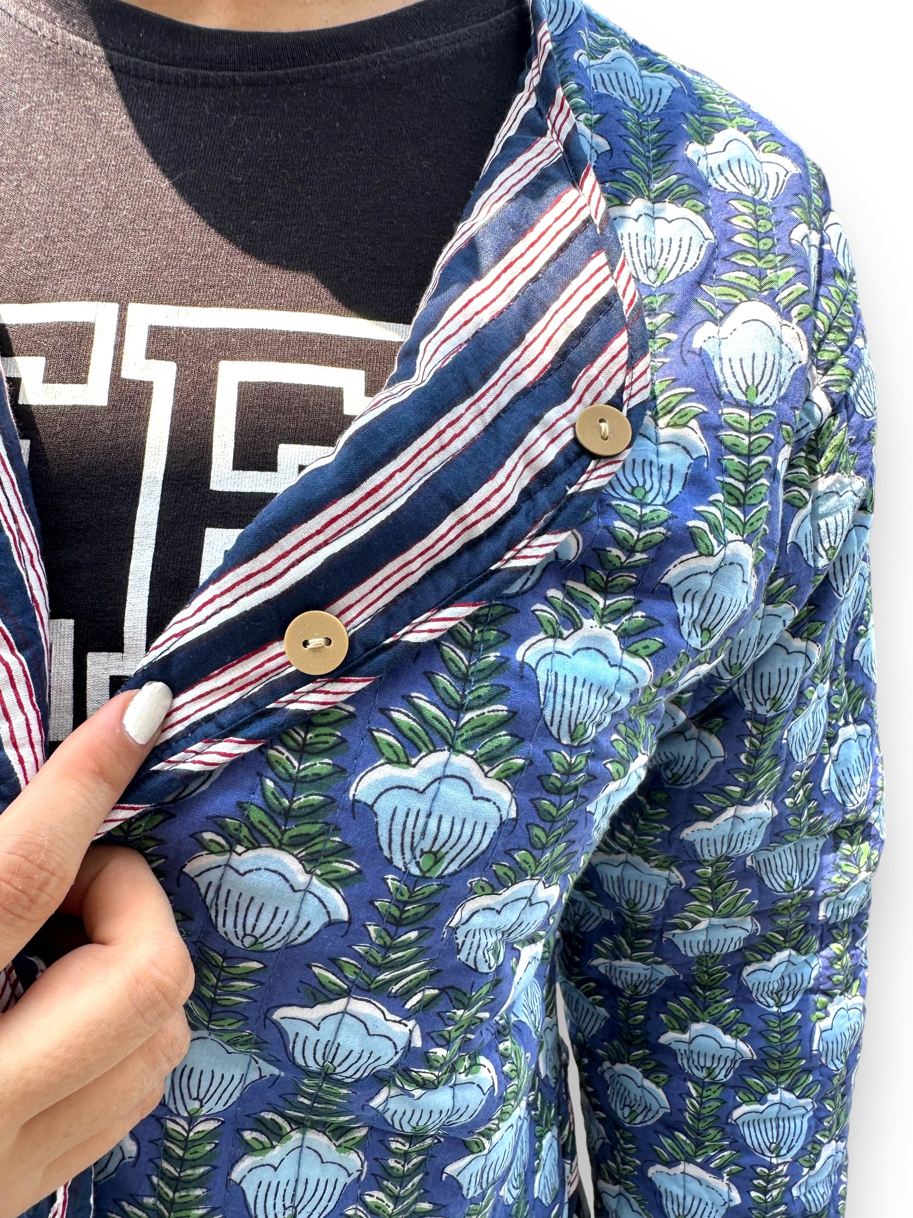 cotton jecket for women were printed kimono