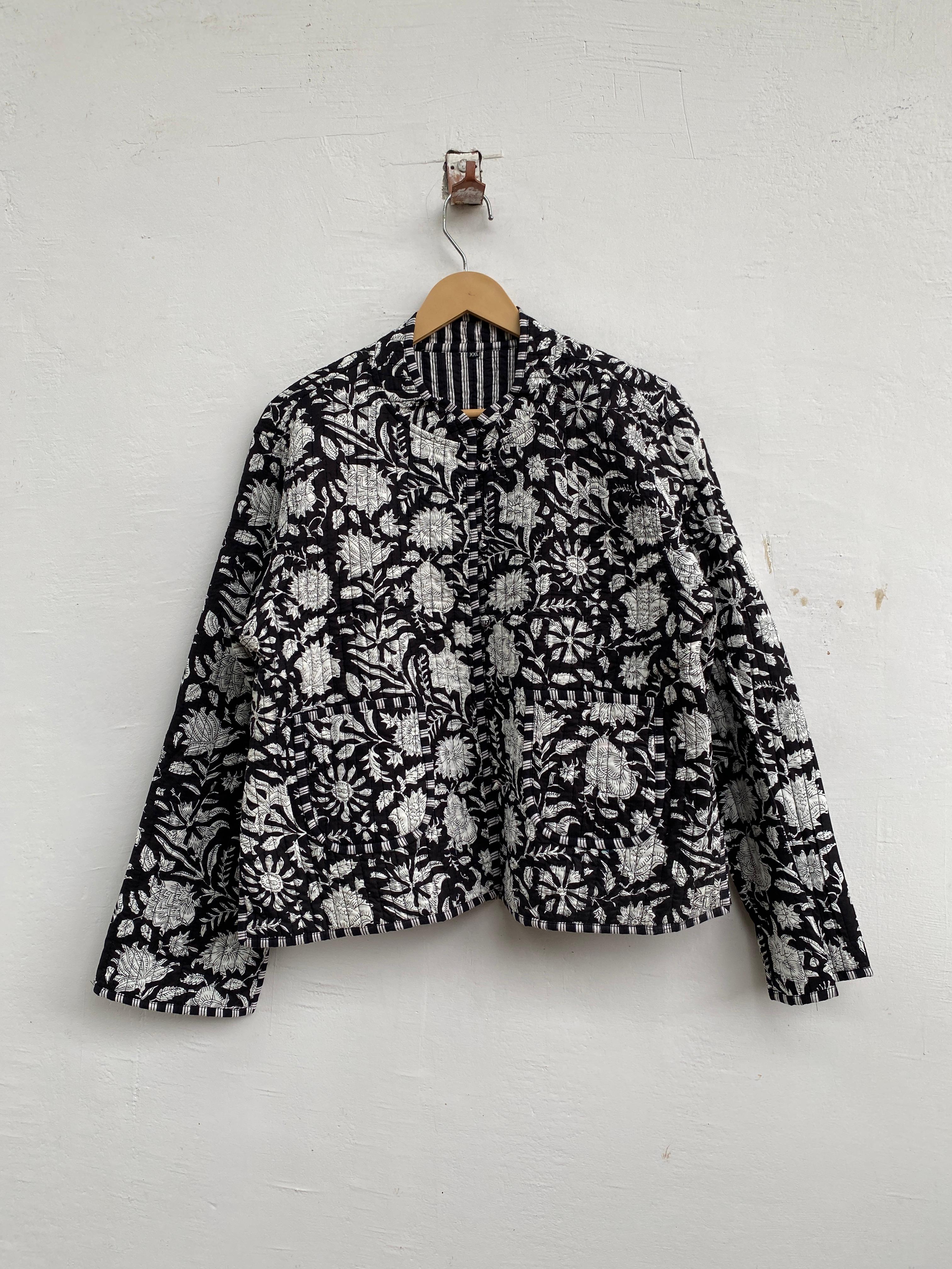 cotton jacket kimono style,cropped coat, lightweight outerwear,boho chic,spring fashion indian handmade crop top quilted jacket handmade garment
