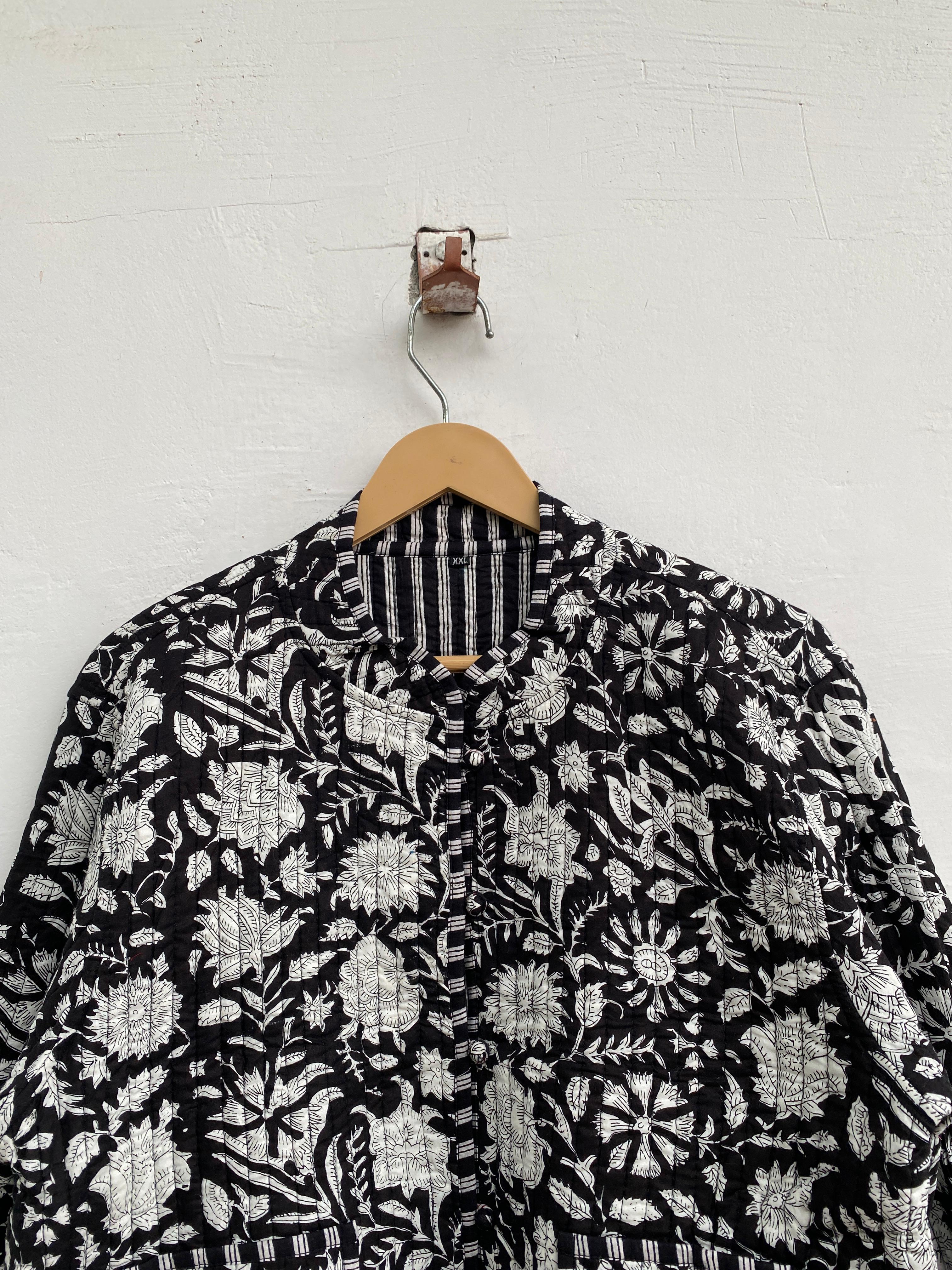cotton jacket kimono style,cropped coat, lightweight outerwear,boho chic,spring fashion indian handmade crop top quilted jacket handmade garment