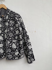 cotton jacket kimono style,cropped coat, lightweight outerwear,boho chic,spring fashion indian handmade crop top quilted jacket handmade garment
